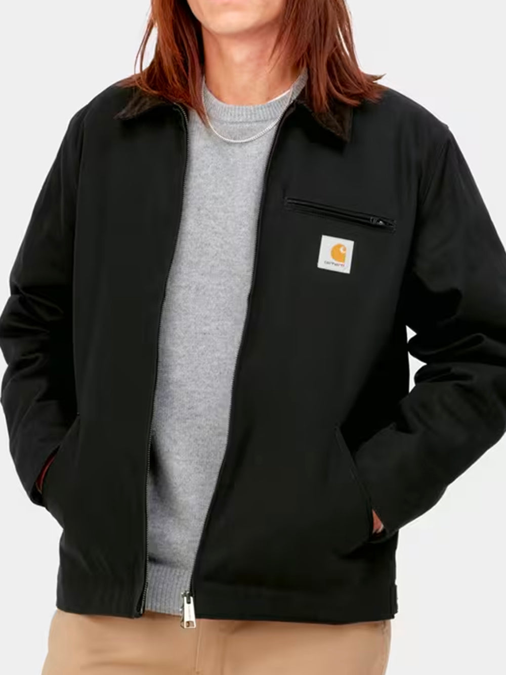 CARHARTT WIP-DETROIT JACKET RIGID-I015264 00E01 BLACK RIGID