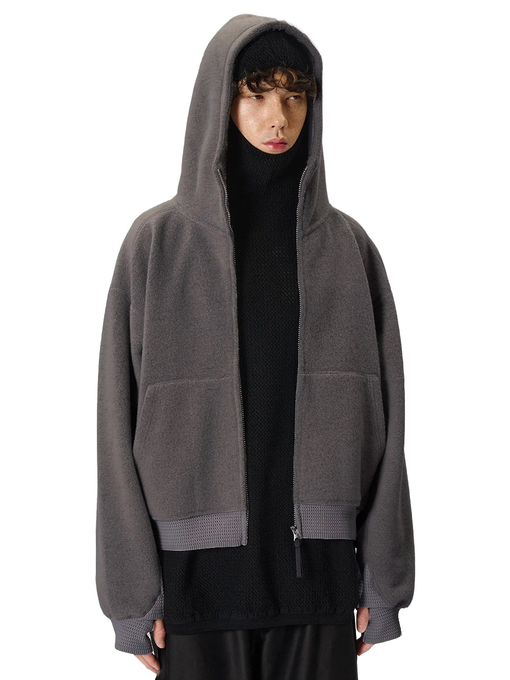 GOLDWIN-WOOL FLEECE HOODIE-GZ35304 DARK LAVA
