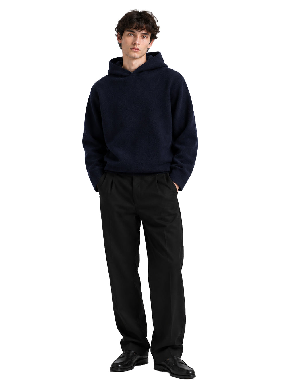 FERRAMENTA-HOODIE NUVOLA LANA CASHMERE-FMTSIN070007 BLU NAVY