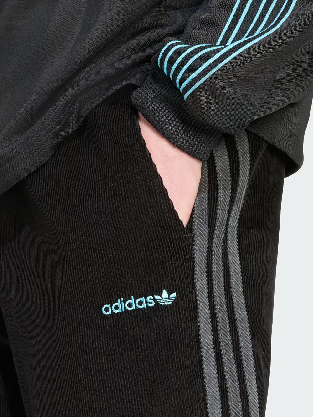 ADIDAS-CORD PANT-JX3107 BLACK/GRESIX