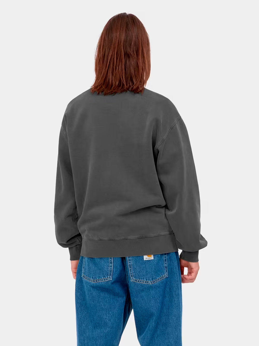 CARHARTT WIP-NELSON SWEATSHIRT-I029957 89GD BLACK/GARMENT DYED