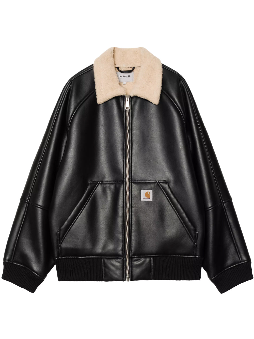 たくCarhartt Wip Shepton Faux Leather CARHARTT WIP-SHEPTON JACKET-I035974 1LMXX BLACK/NATURAL – La