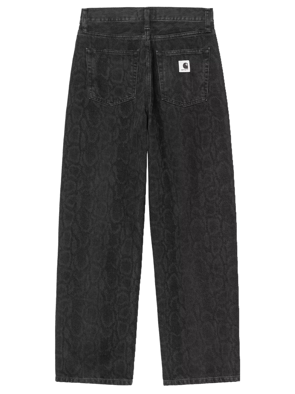 CARHARTT WIP-W` SNAKE ARIN PANT-I036596 3R260 SNAKE CAMO/BLACK HEAVY STONE WASHED
