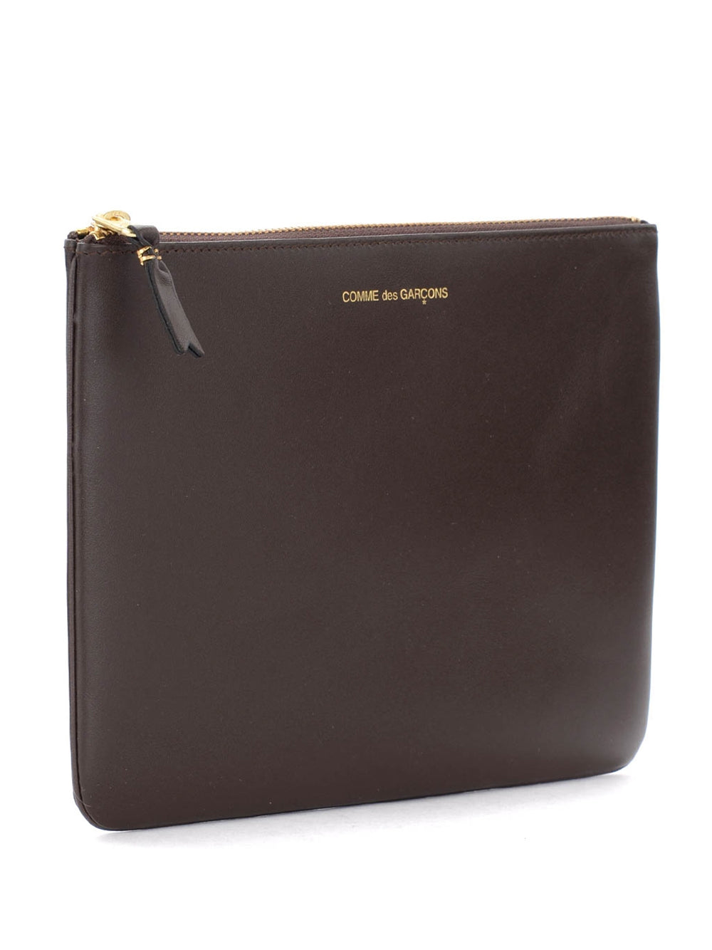 COMME DES GARÇONS WALLET-CLASSIC LEATHER ZIP POUCH-SA5100 801 MARRON