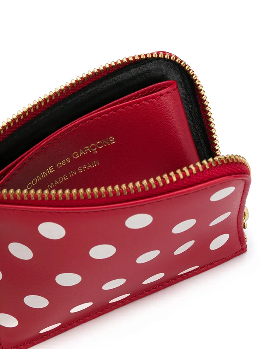 COMME DES GARÇONS WALLET-ZIP AROUND WALLET POIS-SA3100PD RED