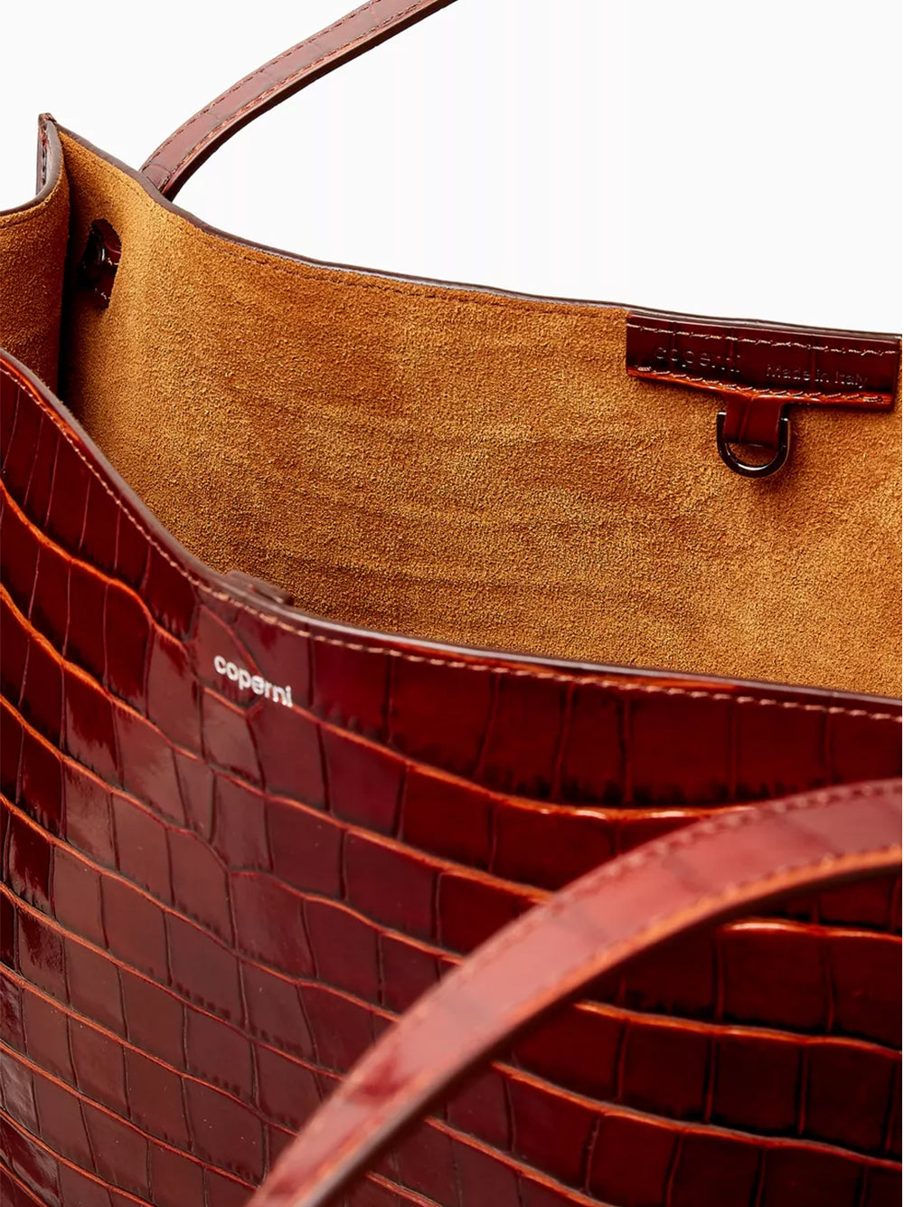 COPERNI-CROCO BELT TOTE BAG-COPBA77F6032 BROWN