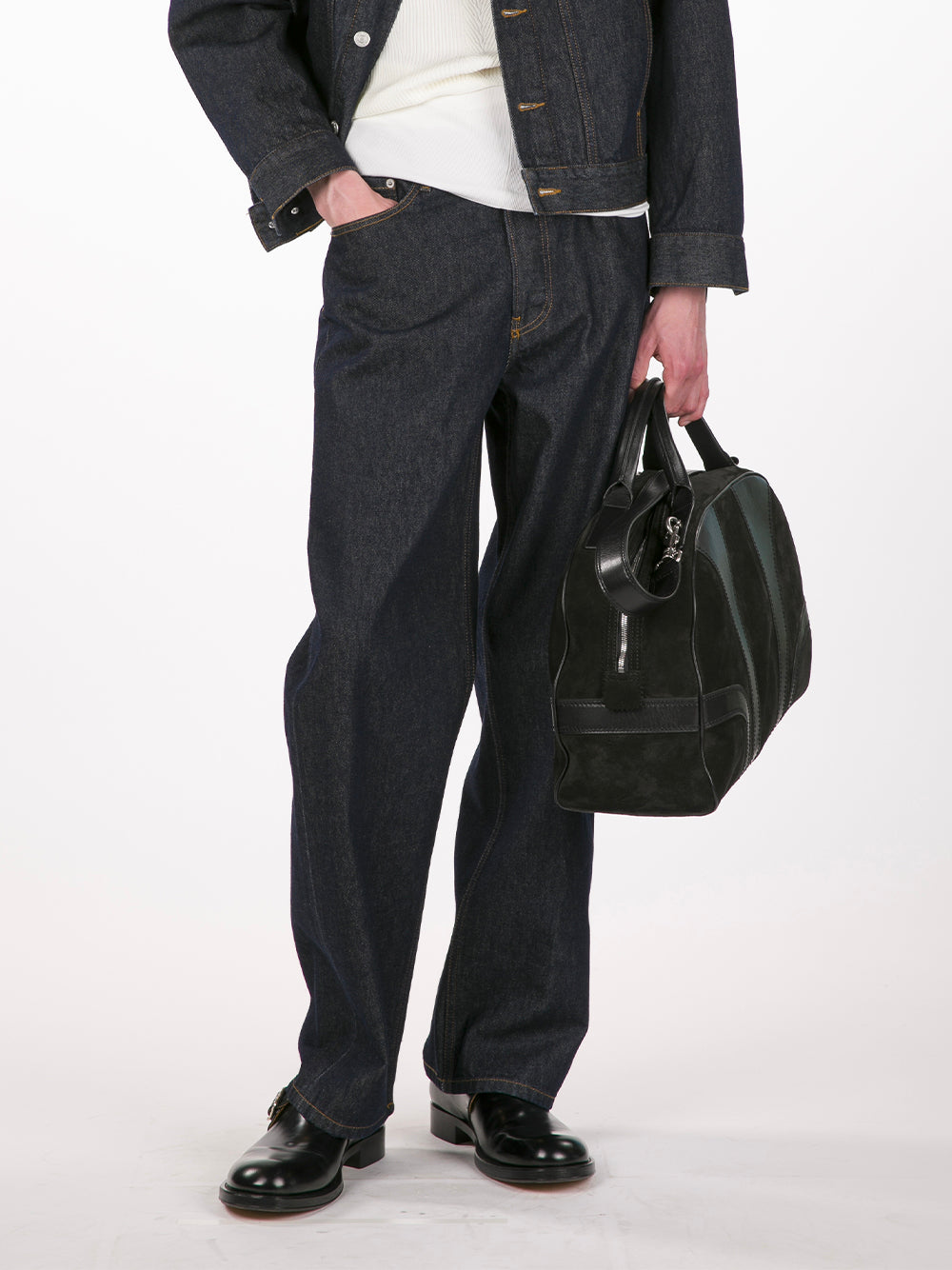 DRIES VAN NOTEN-PINE DENIM 3384 M.W.PANTS-020942.3384 507 INDIGO