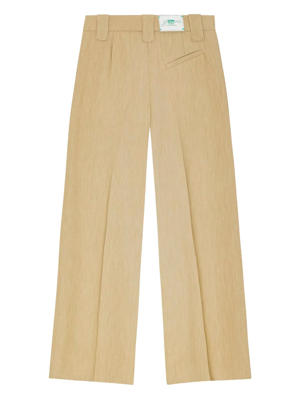 GANNI-FUTURE MELANGE TWILL SUITING MID WAIST PANTS-W0213 028 BOA