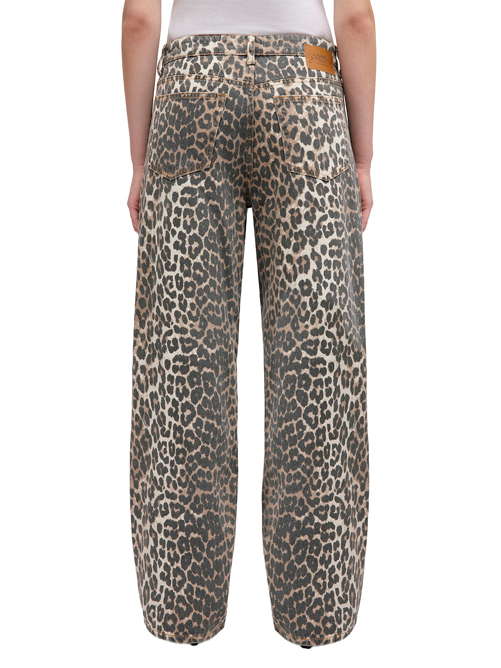 GANNI-PRINT DENIM IZEY-J1527 LEOPARD 943