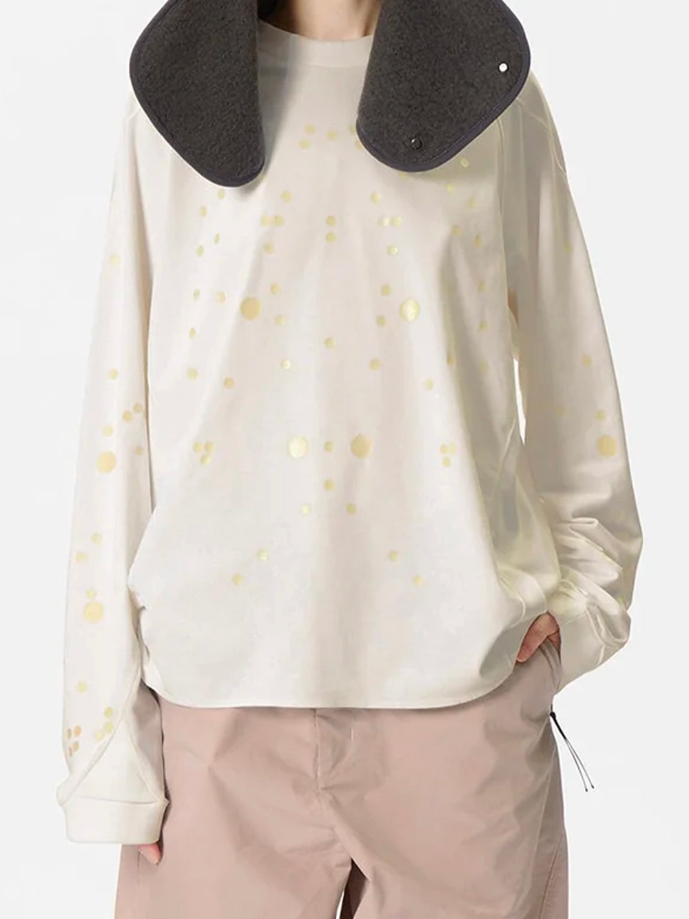 GOLDWIN-GRAPHIC L/S T-SHIRT-GZ45307 WHITE