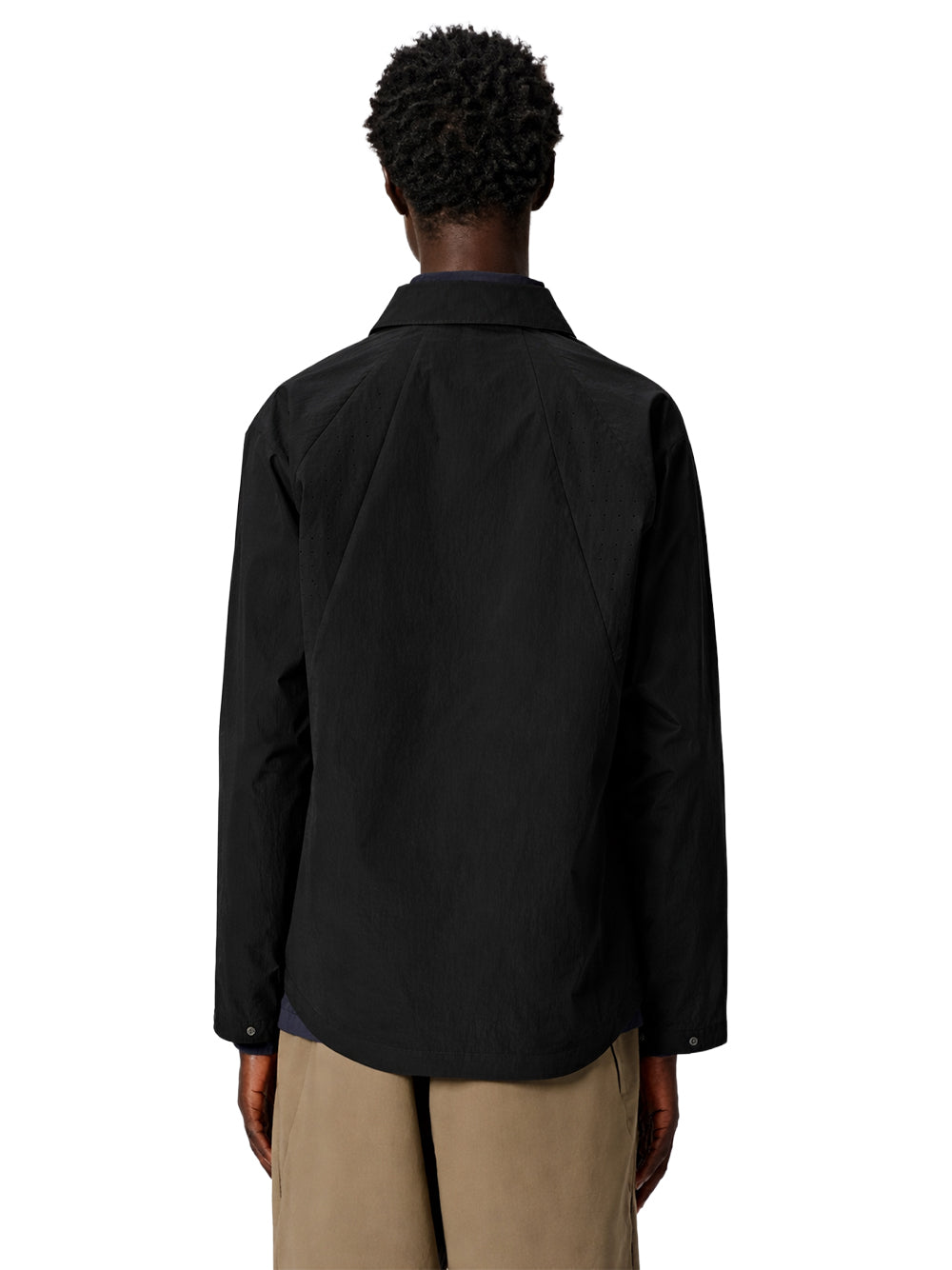 GOLDWIN-SHEER NYLON WIND SHIRT-GL56140 BLACK