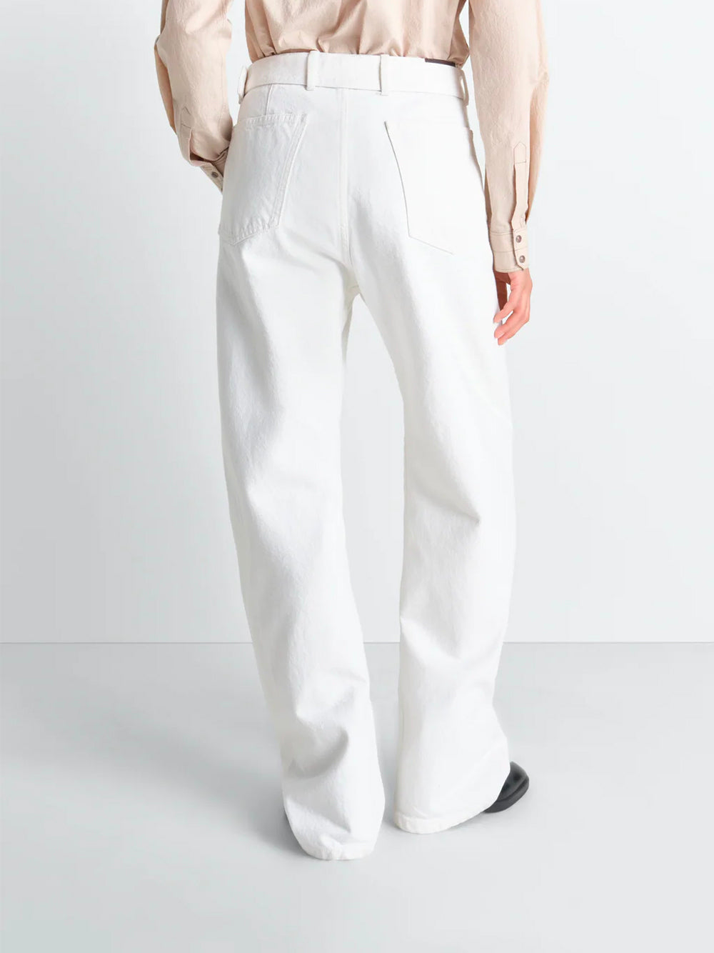 LEMAIRE-TWISTED BELTED PANTS-PA326 LD1070 WH086 MILK