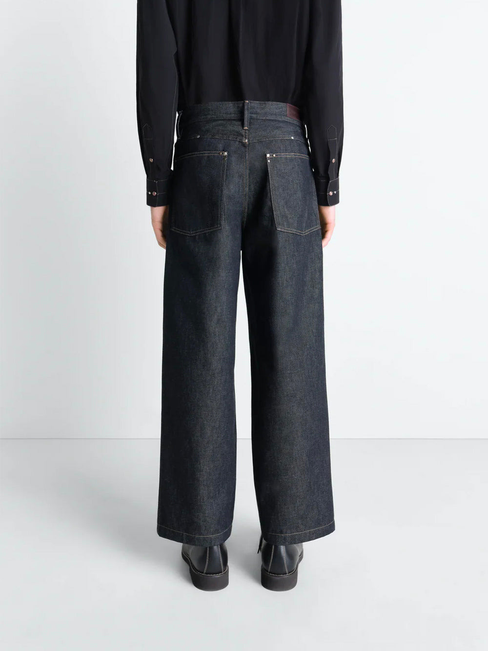 LEMAIRE-WIDE PANT WITH STUDS-PA1288 LD1061 BK965 SLATE