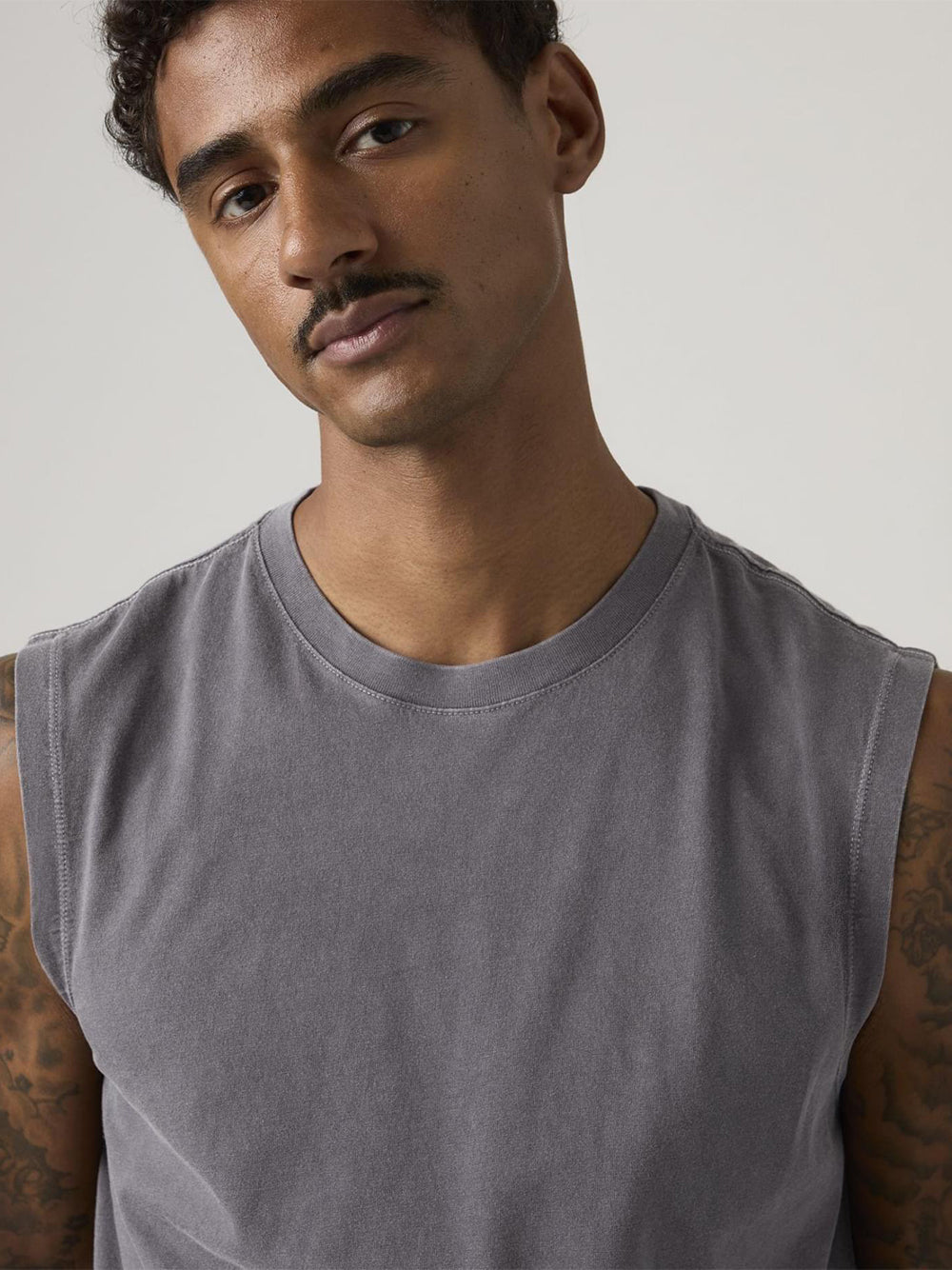 LEVI`S®-NG MUSCLE TANK-004V1.0002 90`S FADE WASH PHANTOM