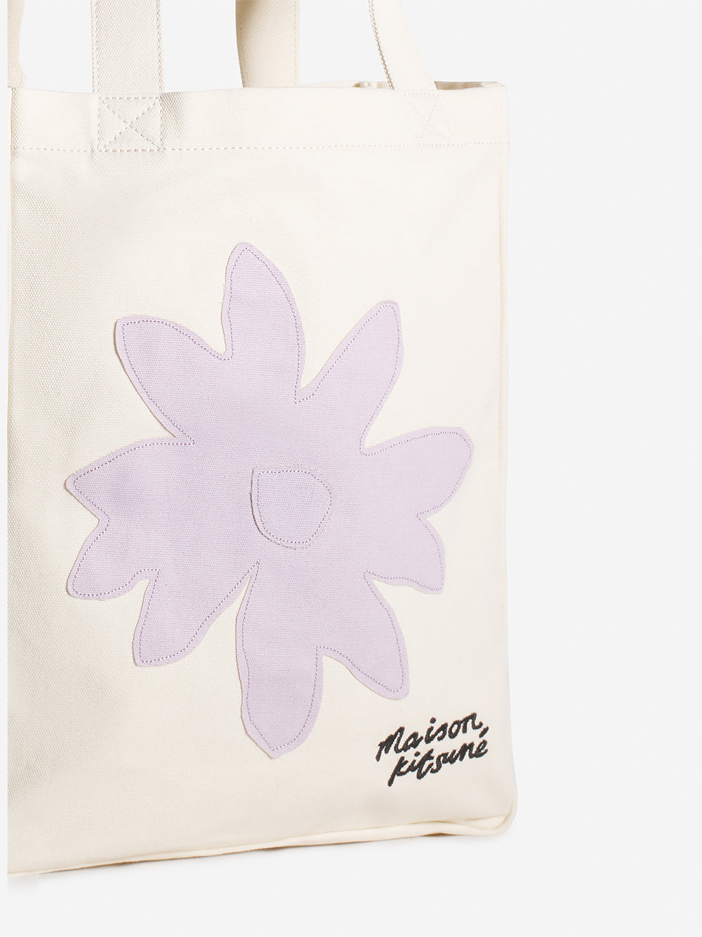 MAISON KITSUNÉ-DAISY FLOWER TOTE-OW05126WB0031 0145 RICH VANILLA
