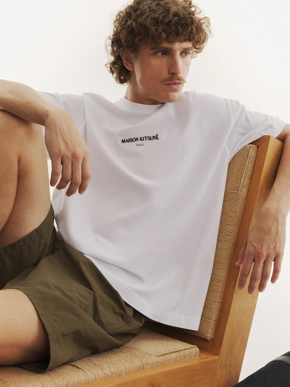 MAISON KITSUNÉ-PARIS COMFORT TEE-QM00100KJ7025 0063 NOBLE BEIGE