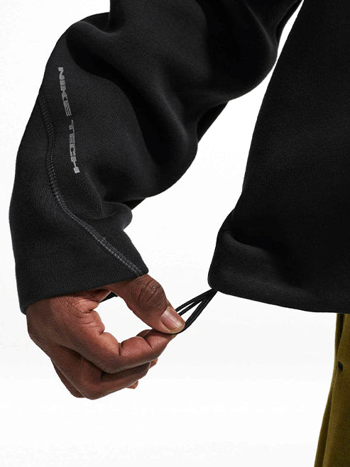 NIKE-NIKE TECH FLEECE FULL-ZIP HOODIE-IF1319.010 010 BLACK/BLACK