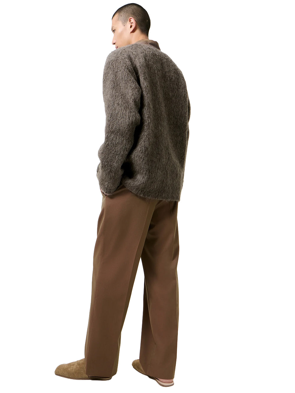 OUR LEGACY-CARDIGAN-M2266CM MOLE GREY HAIRY WOOL