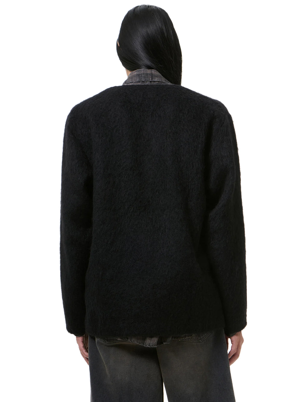 OUR LEGACY-CARDIGAN-M4206CBM BLACK MOHAIR