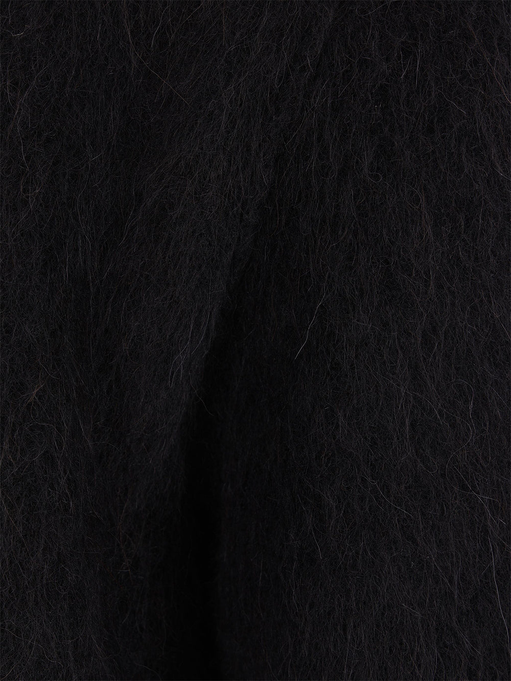 OUR LEGACY-FULL ZIP HOOD-M4243FBH BLACK HAIRY WOOL