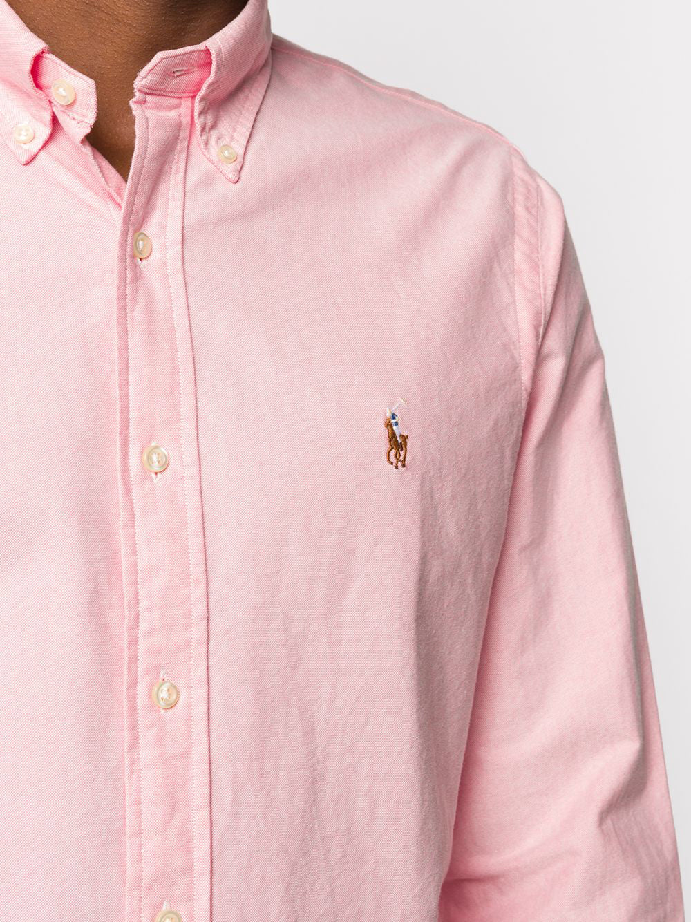 POLO RALPH LAUREN-CUSTOM FIT OXFORD SHIRT-710792041003 PINK