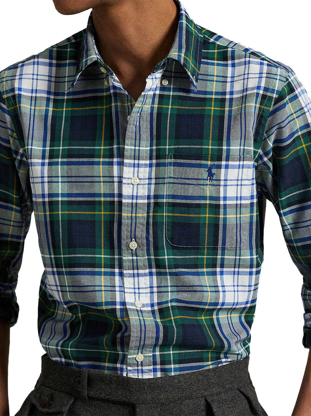 POLO RALPH LAUREN-CUSTOM FIT SPORT SHIRT-710P00629 003 TARTAN