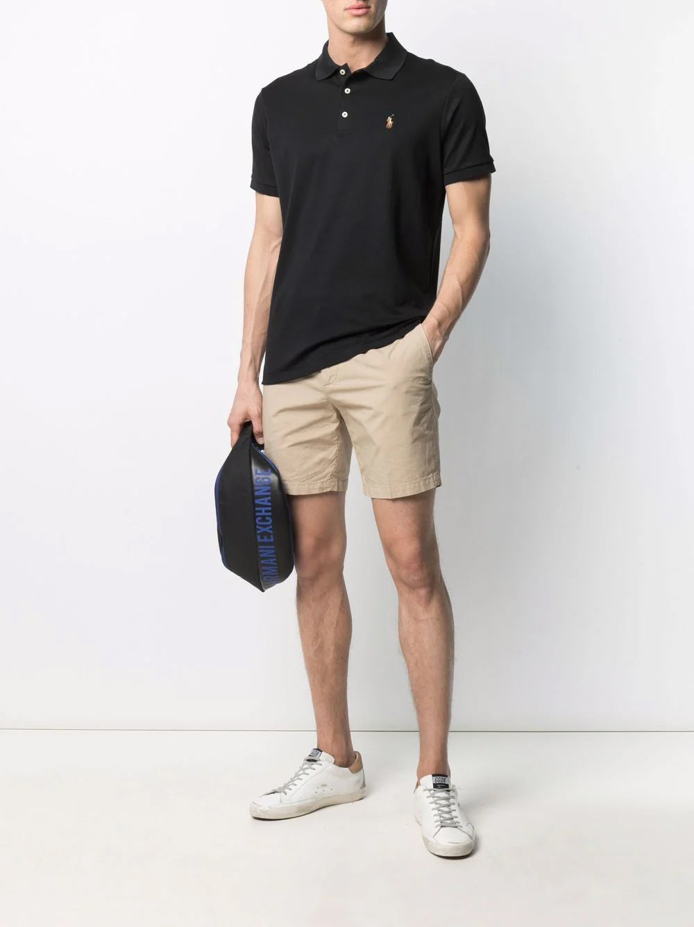 POLO RALPH LAUREN-CUSTOM SLIM FIT SOFT COTTON POLO SHIRT-710713130001 POLO BLACK