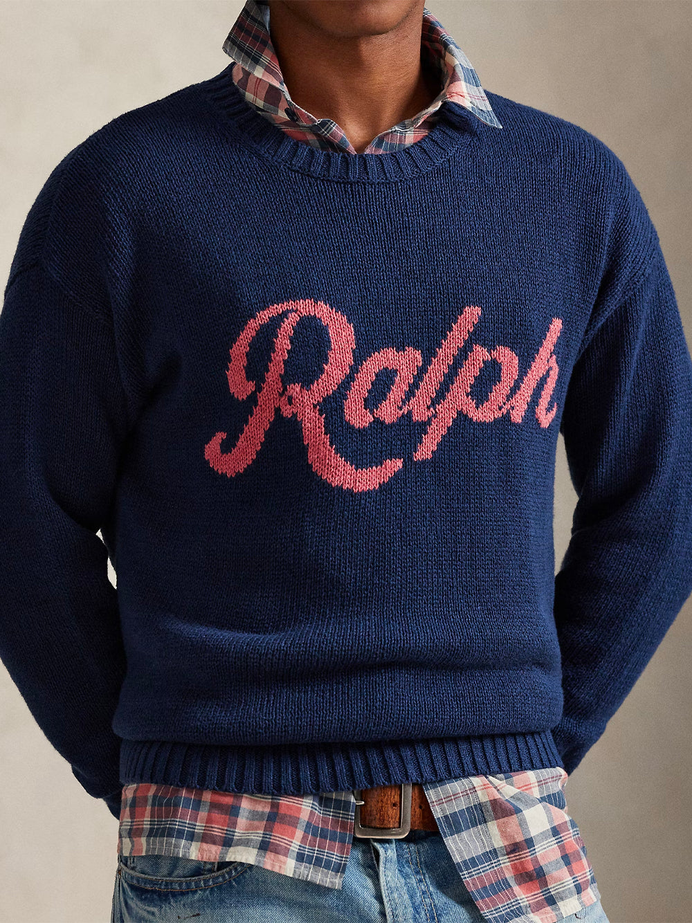 POLO RALPH LAUREN-THE RALPH LOGO SWEATER-710A12989002 DARK COBALT COMBO