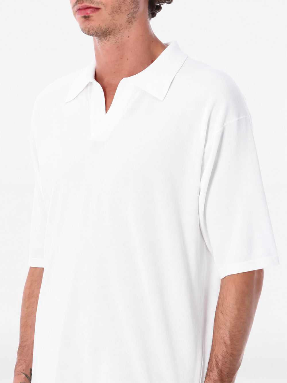 ROBERTO COLLINA-POLO MC COMFY FIT-261MYA11024 01 BIANCO OTTICO