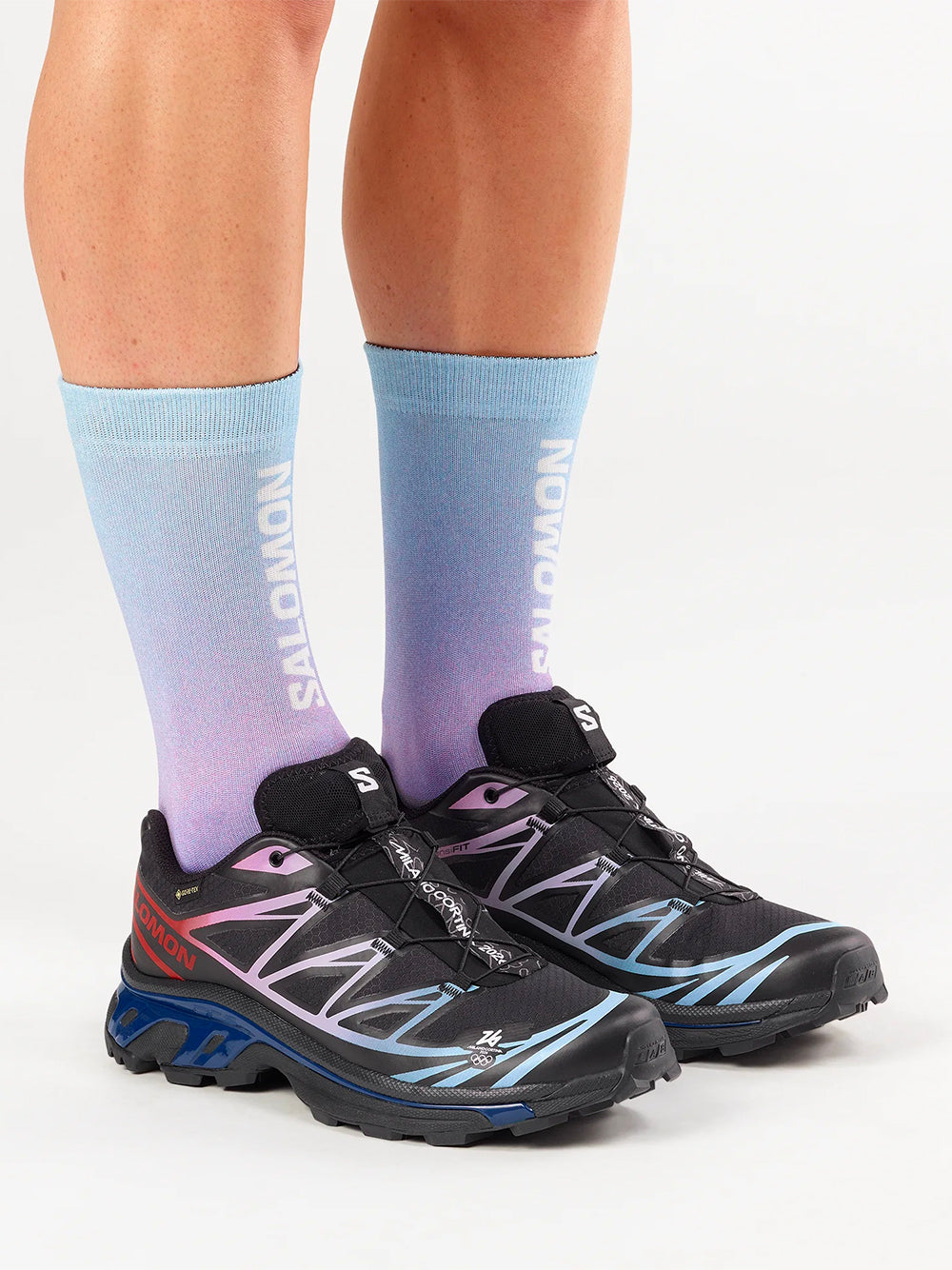 SALOMON-MILANO CORTINA GOLD XT-6 GTX-L49161300 BLACK/BLACK/BLUE QUARTZ