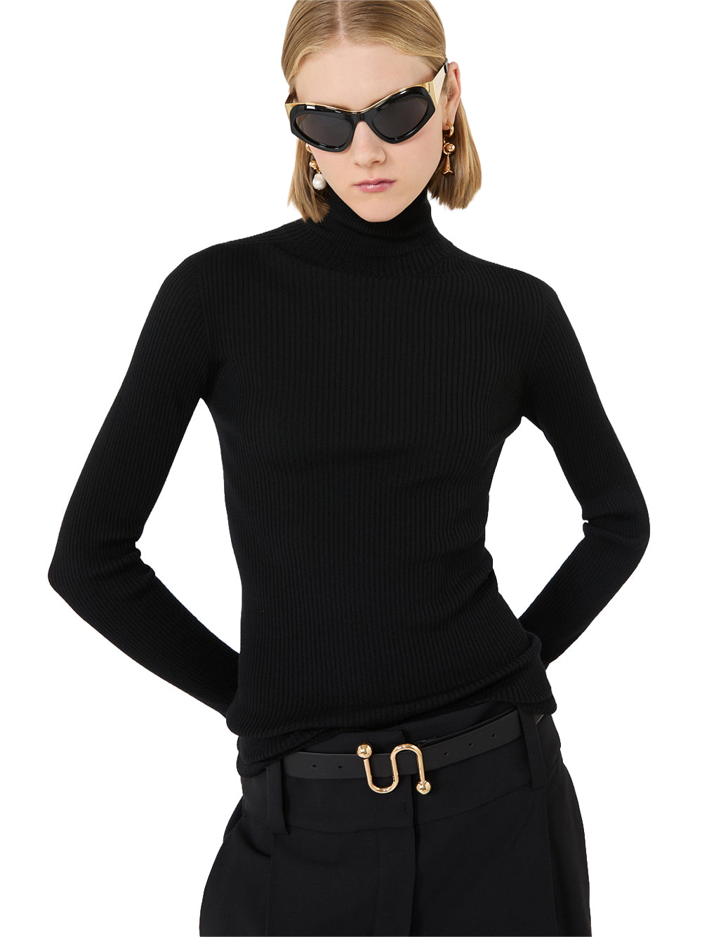 SPORTMAX-LUPETTO SLIM-SPXCENTRO NERO