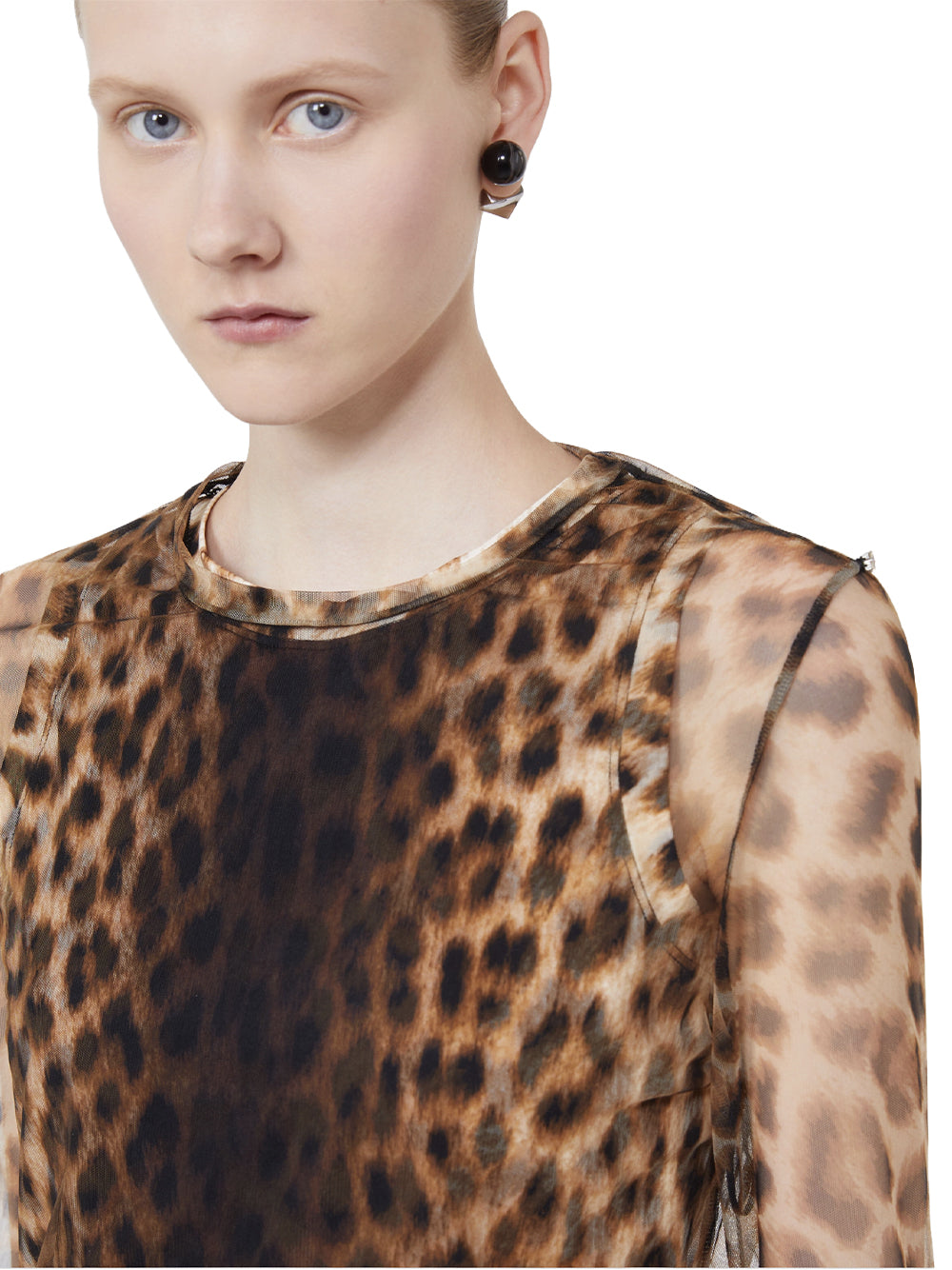 SPORTMAX-ZEBU TOP-2612941072600 001 LEOPARDO