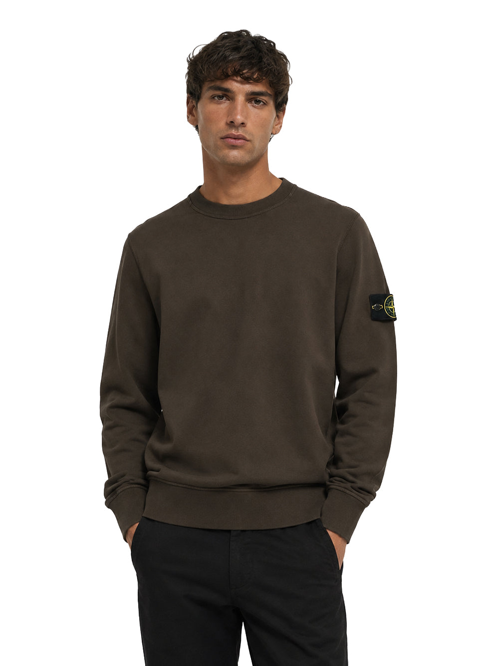 STONE ISLAND-FELPA GIROCOLLO-L2S156100060S0051 V0078 COAL GREY