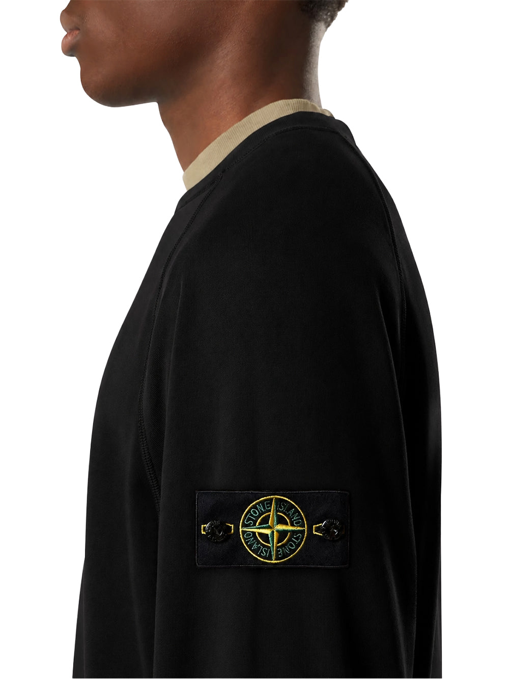 STONE ISLAND-FELPA GIROCOLLO OVER-L2S156100008S0051 V0029 BLACK