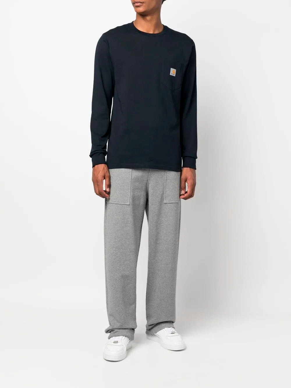 CARHARTT WIP-L/S POCKET T-SHIRT-I030437 BLACK