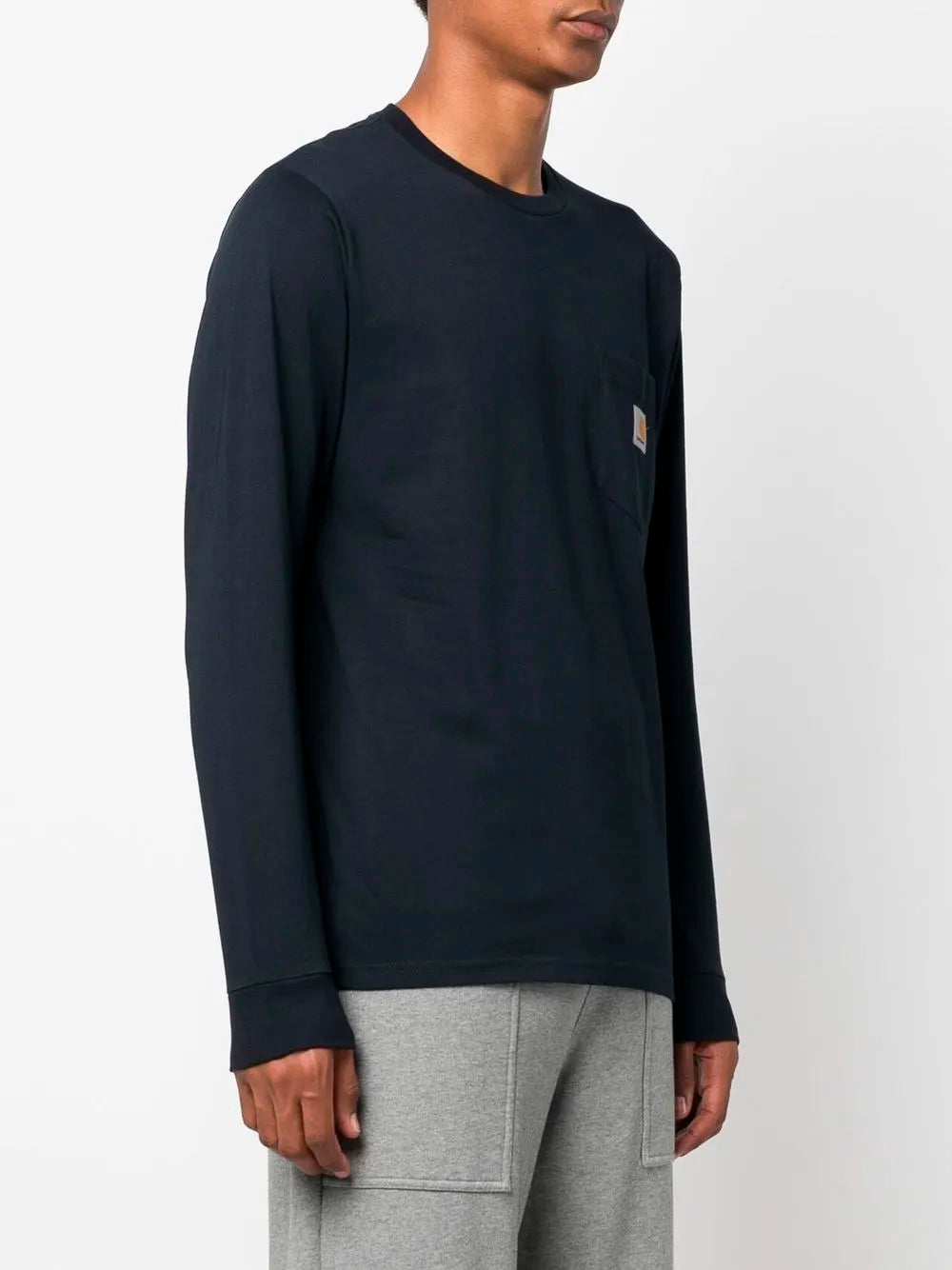 CARHARTT WIP-L/S POCKET T-SHIRT-I030437 BLACK