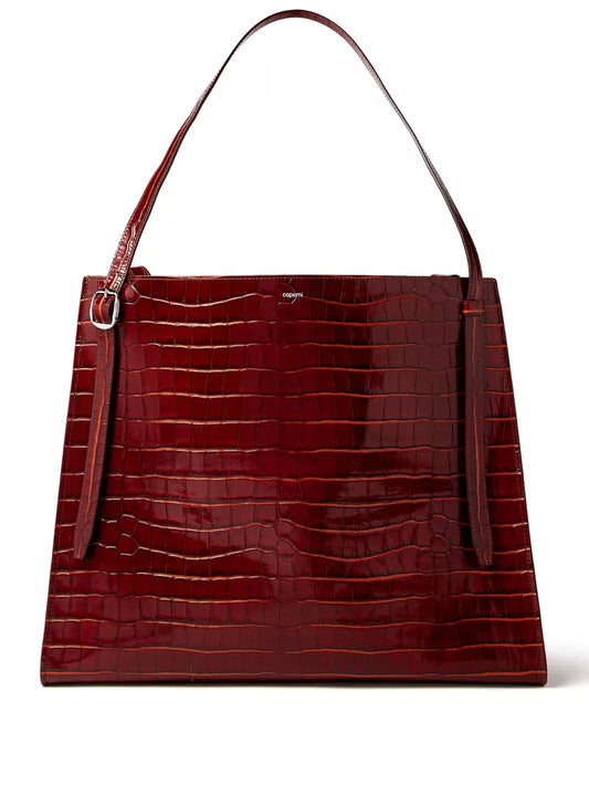COPERNI-CROCO BELT TOTE BAG-COPBA77F6032 BROWN