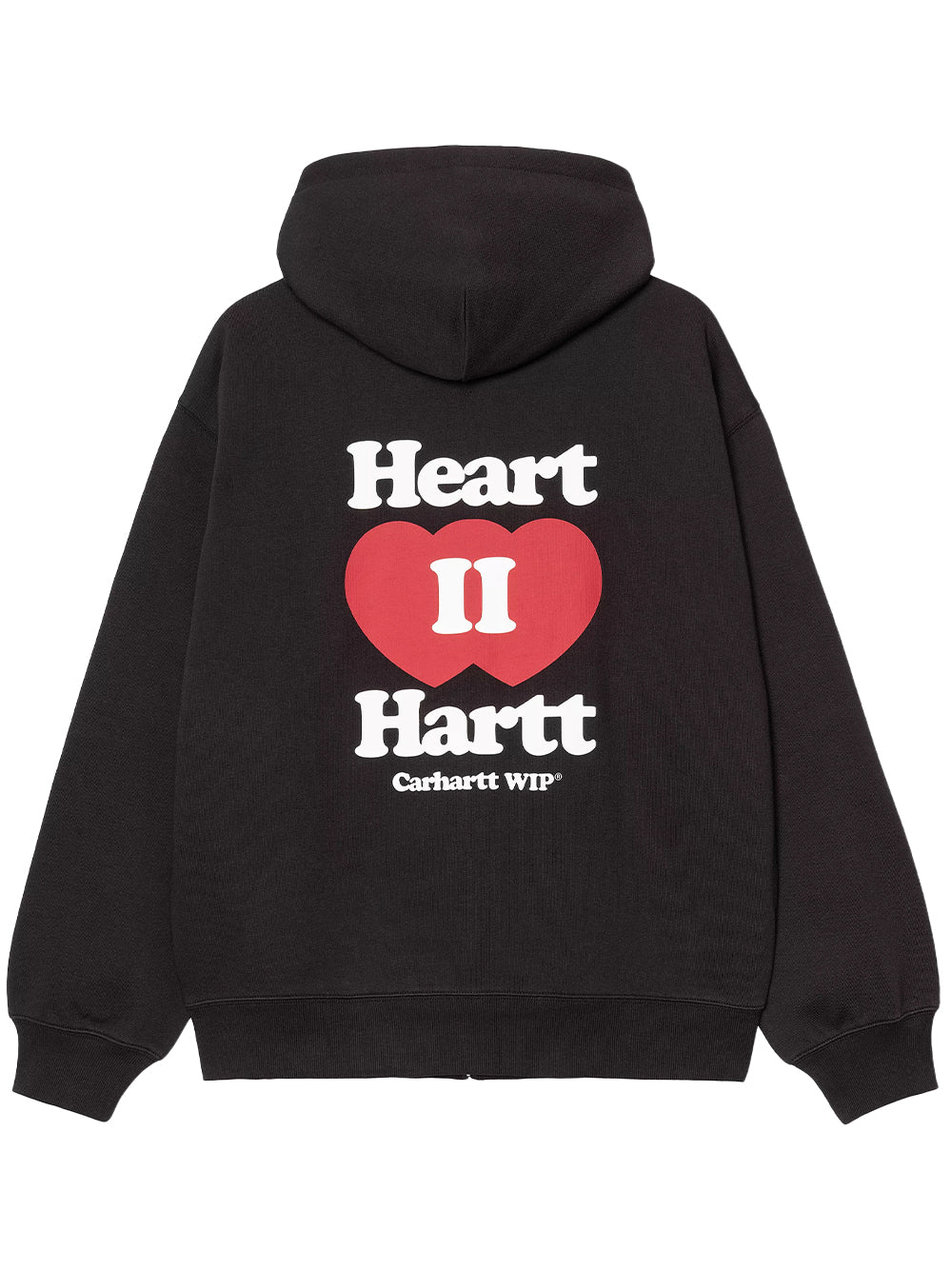 CARHARTT WIP-HOODED HEART II HARTT SWEAT JACKET-I035176 89XX BLACK
