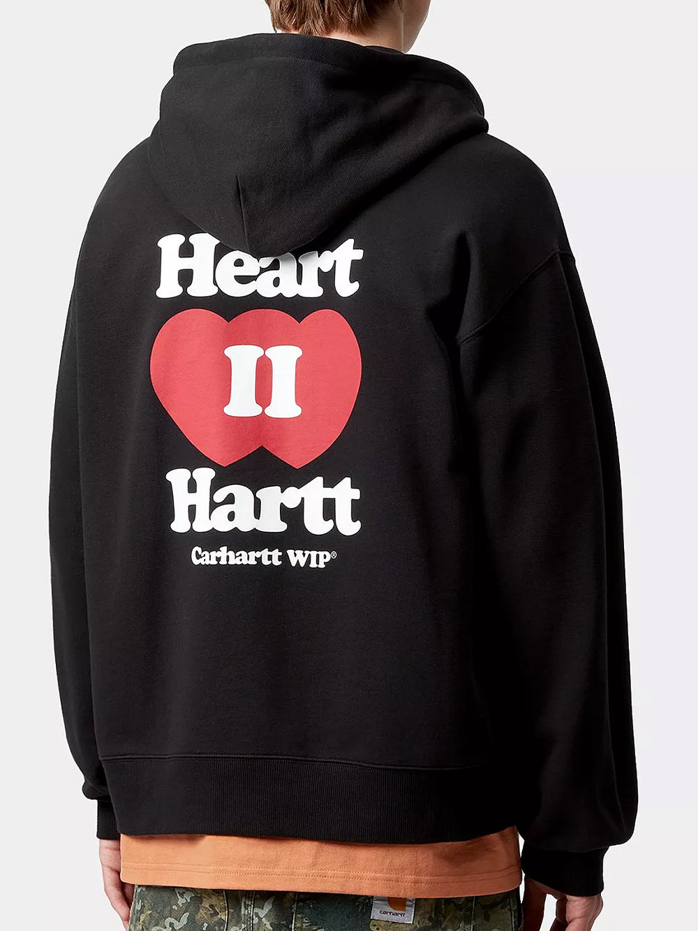 CARHARTT WIP-HOODED HEART II HARTT SWEAT JACKET-I035176 89XX BLACK
