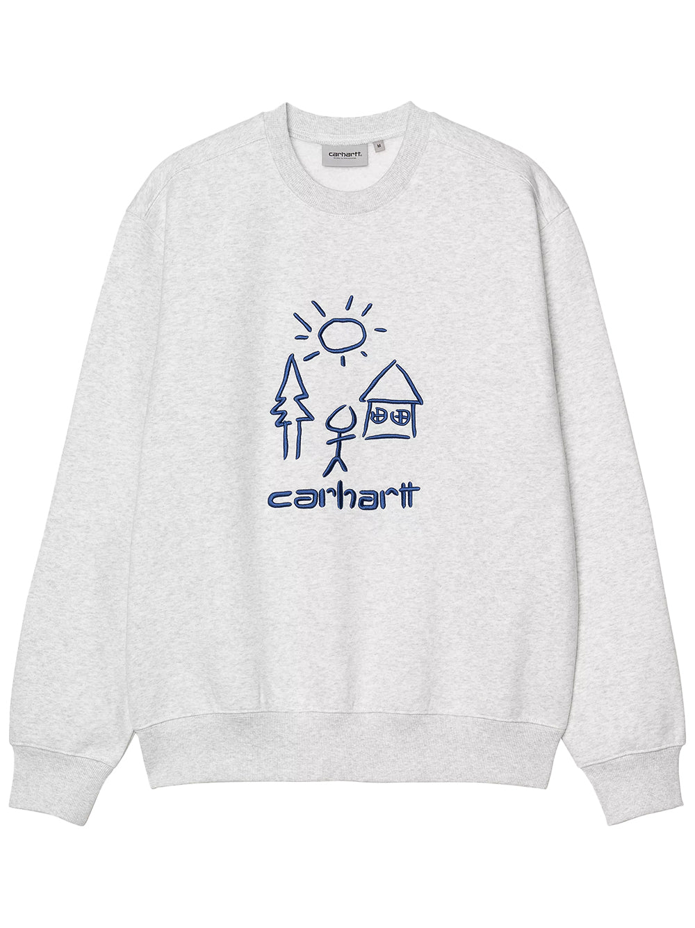 CARHARTT WIP-MASTERPIECE SWEATSHIRT-I035199 33LXX ASH HEATHER/WOLFSBANE