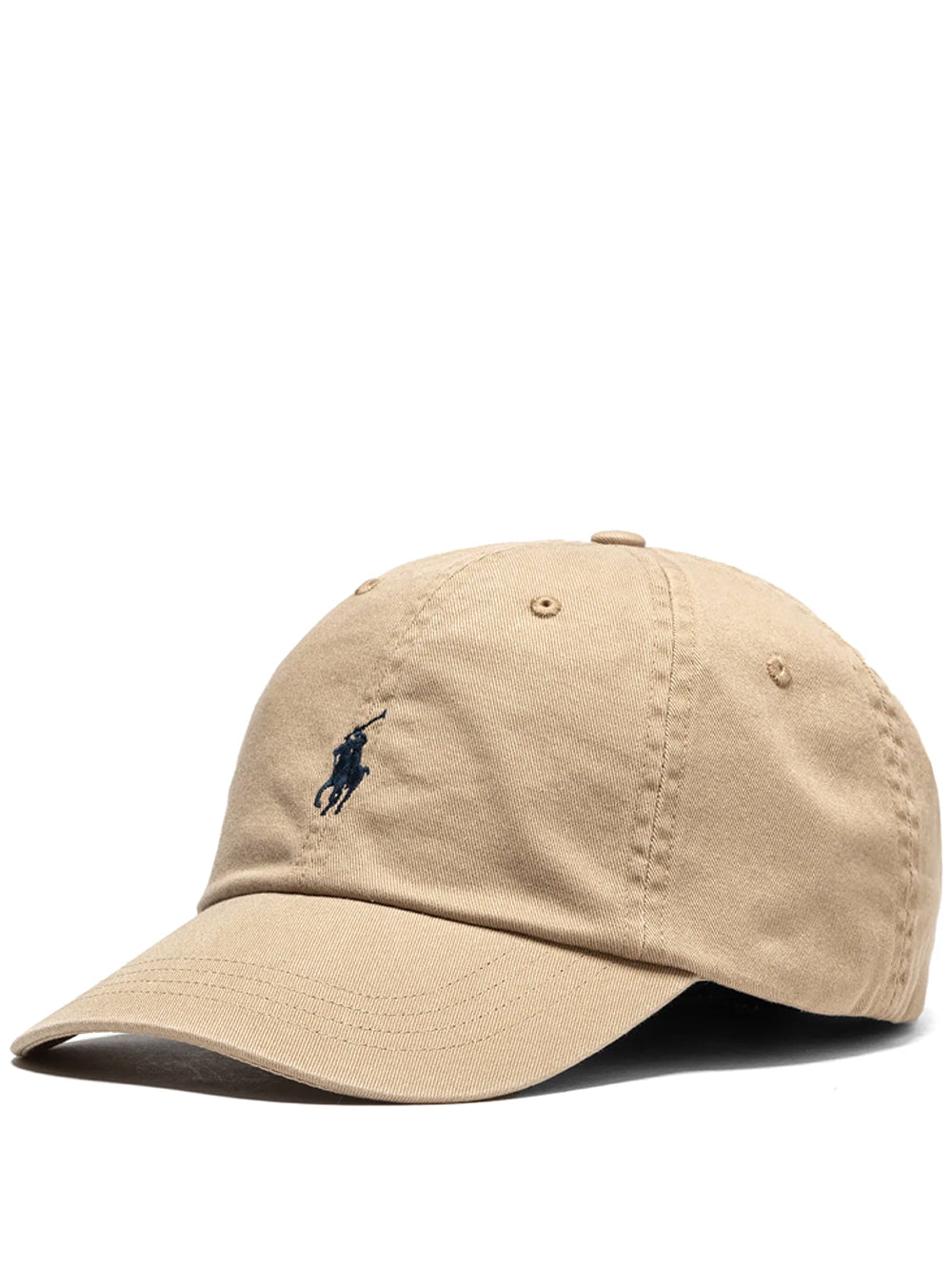 POLO RALPH LAUREN-COTTON CHINO BASEBALL CAP-710548524013 CAFE TAN/NEWPORT NAVY