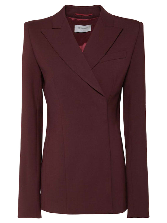 SPORTMAX-COCCO BLAZER-2522046042600 003 BURGUNDY