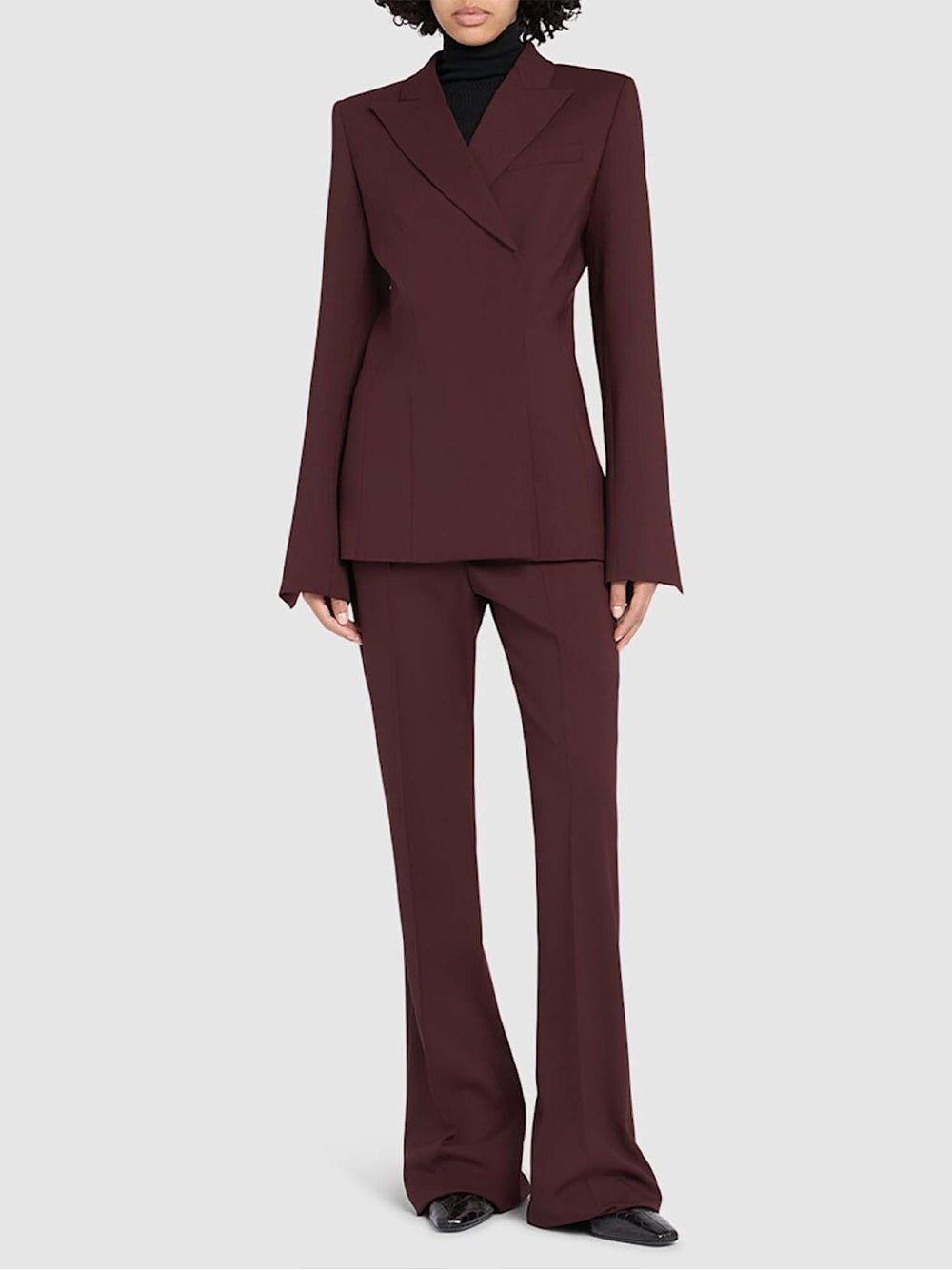 SPORTMAX-COCCO BLAZER-2522046042600 003 BURGUNDY