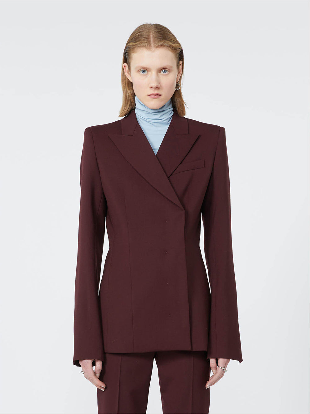 SPORTMAX-COCCO BLAZER-2522046042600 003 BURGUNDY