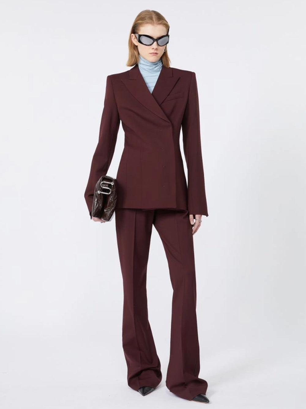 SPORTMAX-FEBE PANT-2522136082600 003 BURGUNDY
