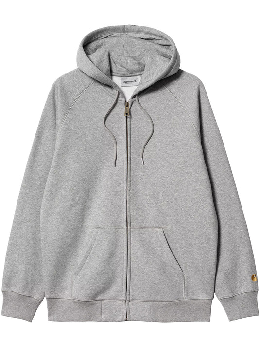 CARHARTT WIP-HOODED CHASE JACKET-I033664 00JXX ASH HEATHER/GOLD