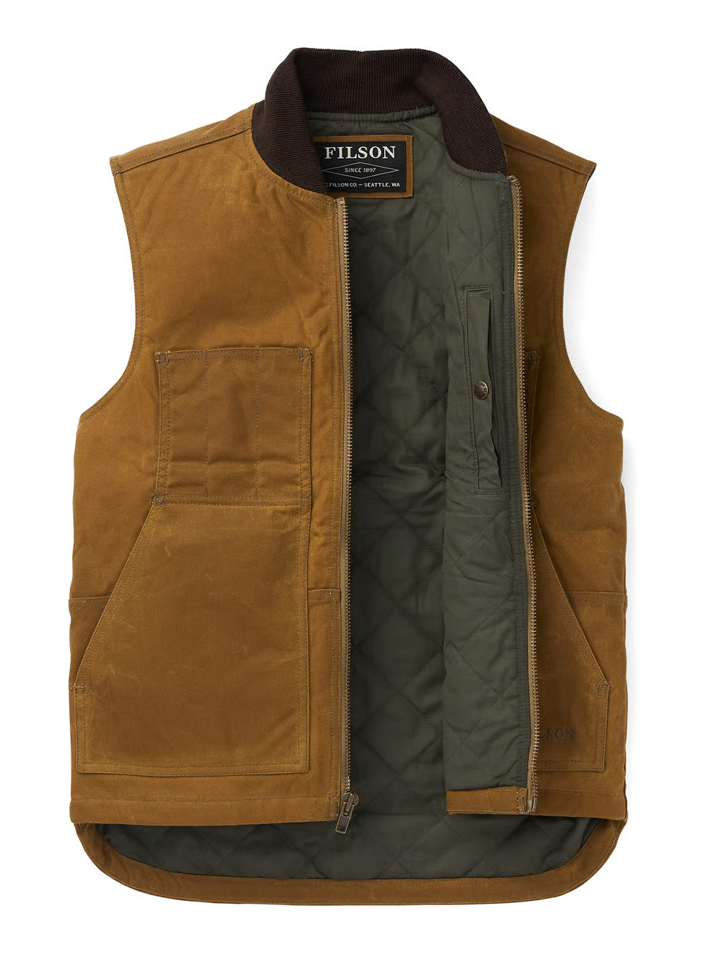FILSON-TIN CLOTH INSULATED WORK VEST-FMGIL0001 240 DARK TAN