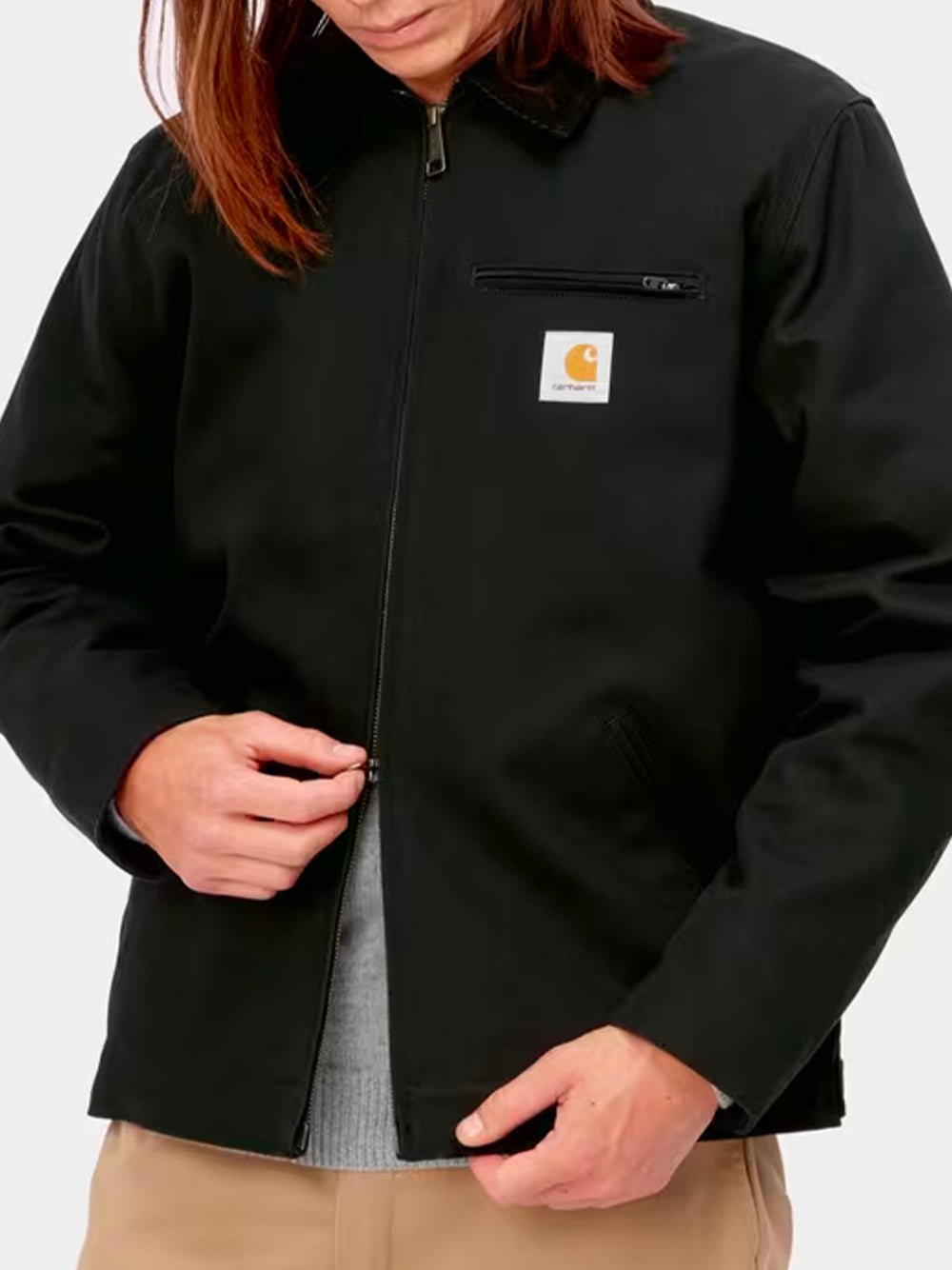 CARHARTT WIP-DETROIT JACKET RIGID-I015264 00E01 BLACK RIGID