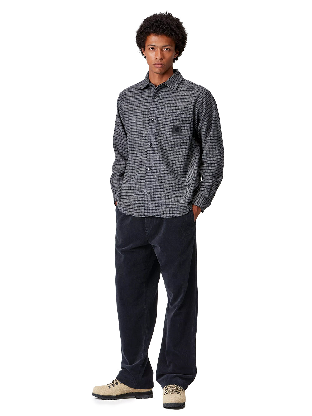 CARHARTT WIP-FLOYDE PANT CORDUROY-I034037 1C02 DARK NAVY CORDUROY