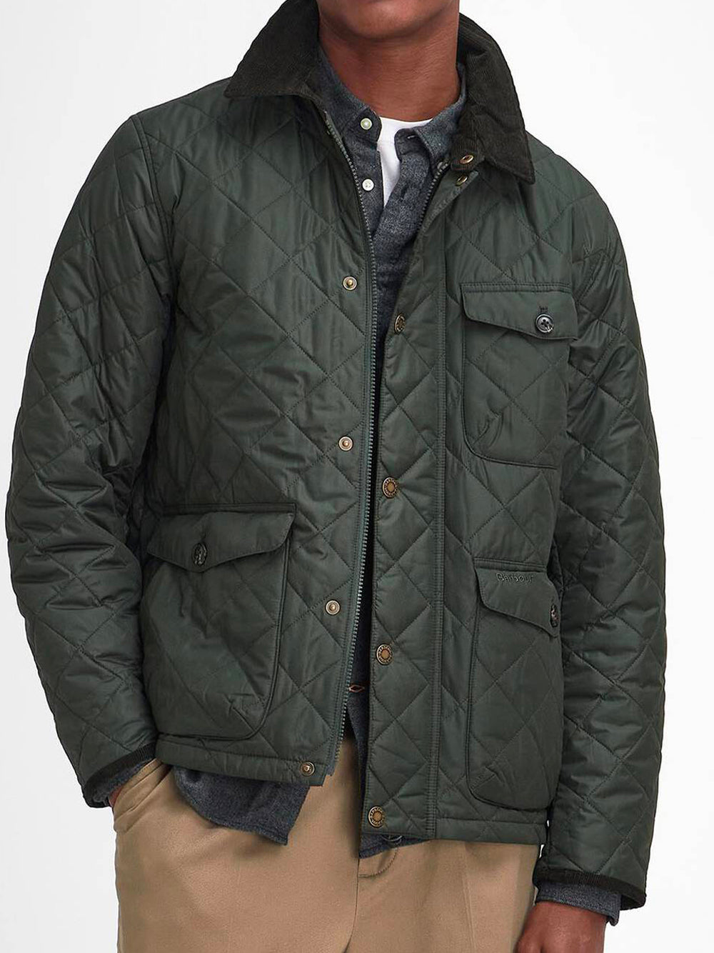 BARBOUR-HORNBY QUILTED JACKET-MQU1808 GN71 GREEN